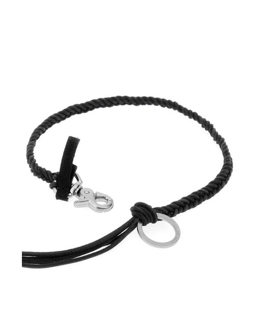 Our Legacy White Leather Ladon Necklace for men
