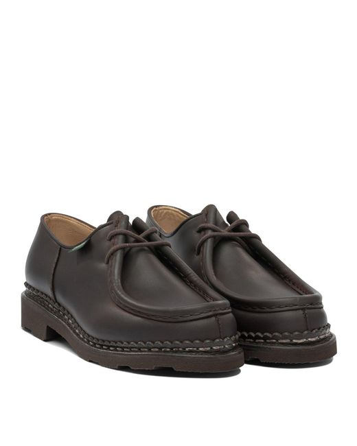 Paraboot Black "Michael" Lace-Up Loafers for men