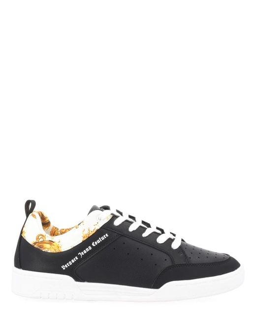 Versace Jeans Couture Black Leather Sneakers for men