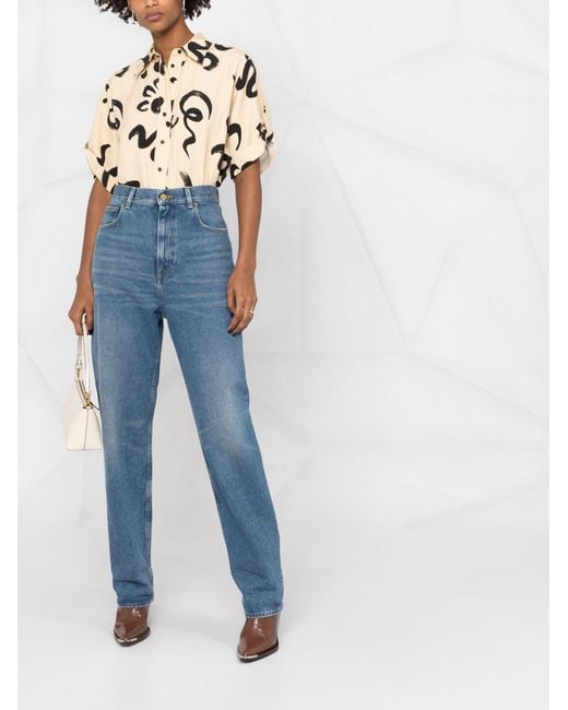 Golden Goose Deluxe Brand Blue Golden W's Kim Medium Stone Washed Denim