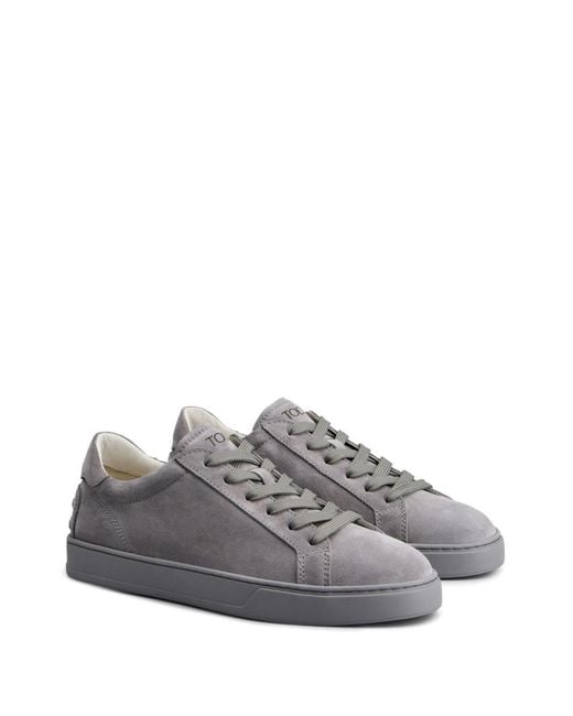 Tod's Gray Leather Sneakers for men