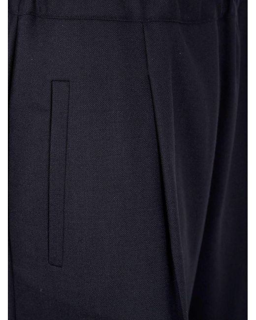 Semicouture Blue Wool Trousers