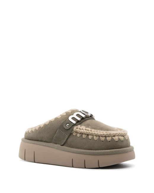 Mou Gray Slipper aus Wildleder