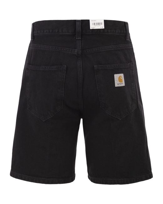 Carhartt Black Nolan Denim Bermuda Shorts