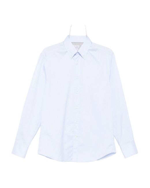 Camisa de algodón de Brunello Cucinelli de color White