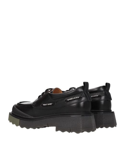 Off-White c/o Virgil Abloh Black Derby Uomo Pelle Nero/Verde Militare for men