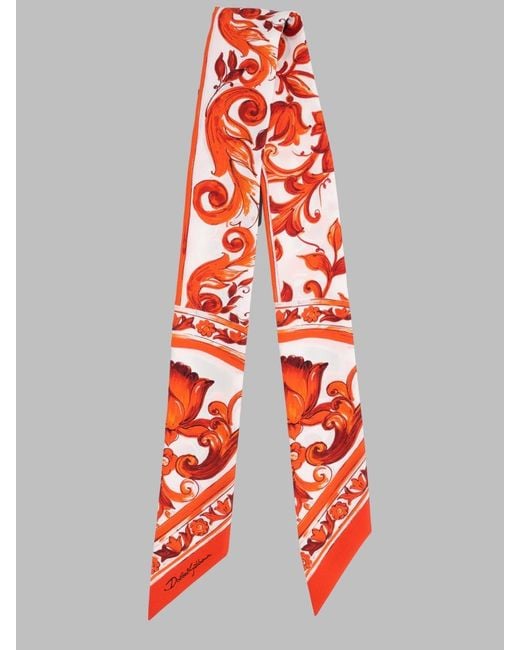 Dolce & Gabbana Red Elegant Foulard Scarf