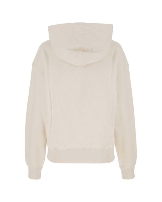 Jil Sander White Ivory Cotton Oversize Sweatshirt