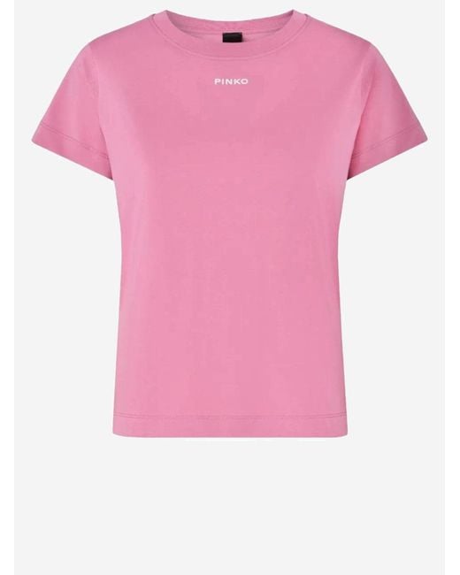 T Shirt Basic di Pinko in Pink