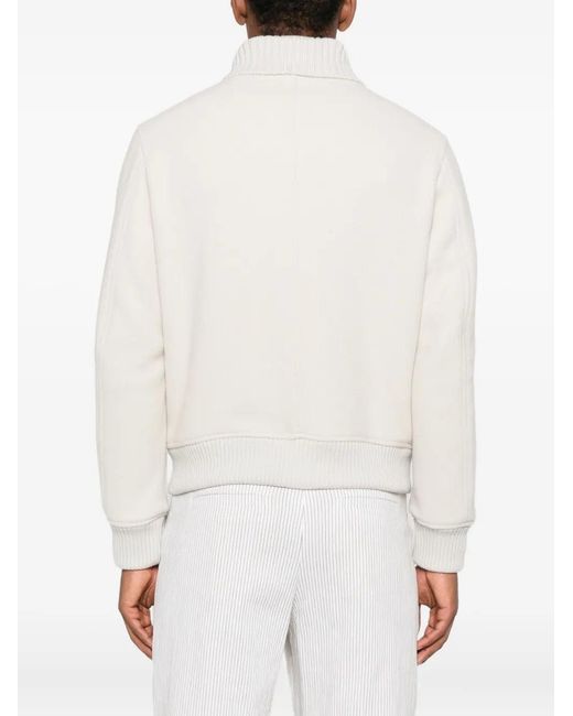 Eleventy White Geknöpfte Jacke