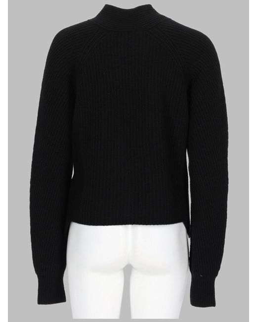 Nude Black Ribbed Mini Knit Cardigan For