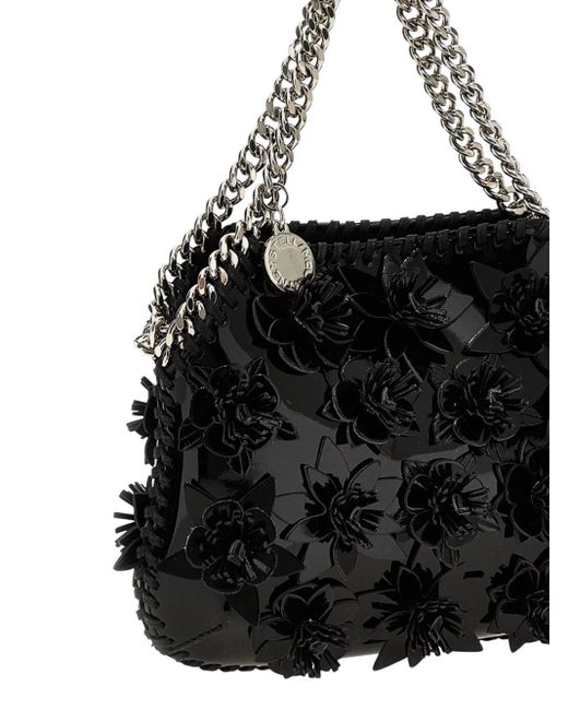 Stella McCartney Black Mini Umhängetasche Farbe Alter Mattenblumen