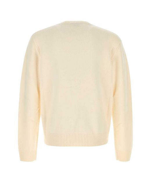 Casablanca White Ivory Wool Sweater for men