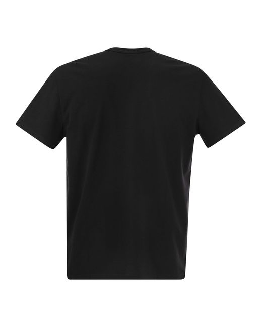 T-shirt en maillot de coton Hogan pour homme en coloris Black