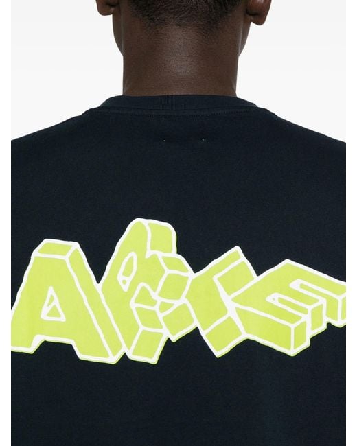 Arte' White Blocks Print T Shirt