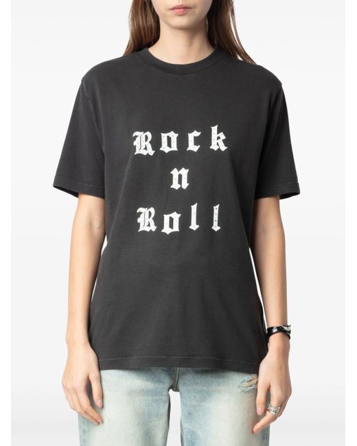 Zadig y Voltaire Edwin HC Rock and Roll Strass Zadig & Voltaire de color Black