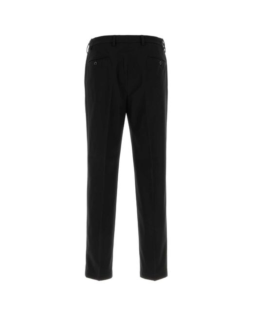Prada Black Flat Front Pants for men