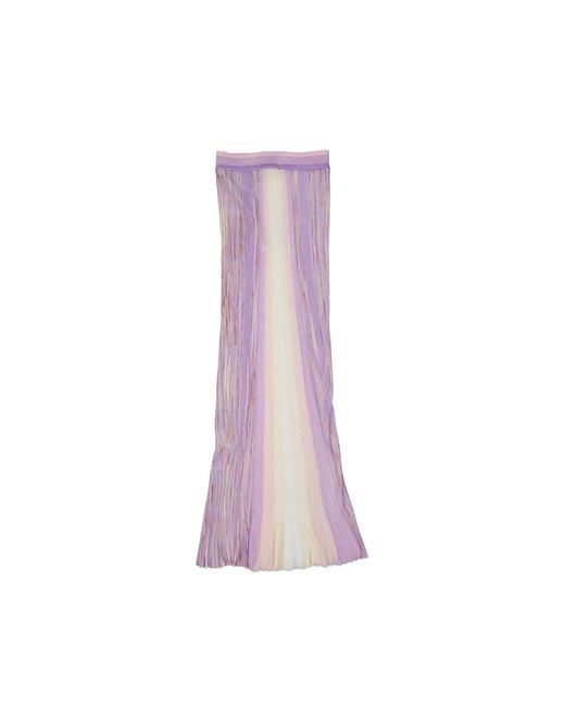 Missoni Purple Elastic Maxi Skirt