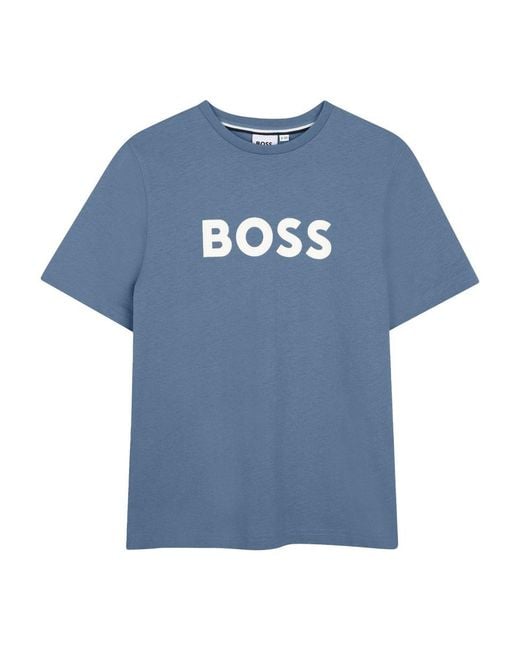 Boss Blue T-Shirt Con Logo