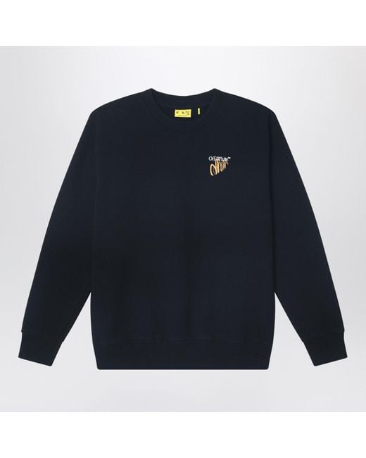 Off-White c/o Virgil Abloh Blue Sweatshirt With Arrow Print Designed for men