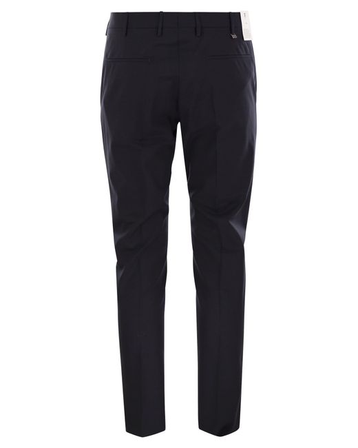 PT Torino Dieci Stretch Virgin Wollhose in Blue für Herren