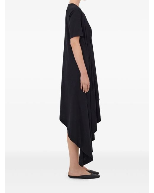 Loulou de Saison Black Igari Asymmetric Pleated Dress