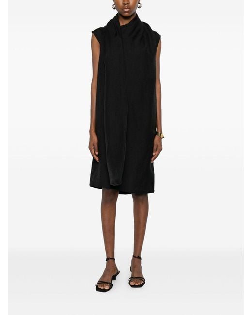 Totême  Mouwloze Midi-Jurk in het Black