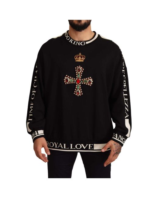 Dolce & Gabbana Katoen Sweater Met Print in het Rood voor heren Heren Kleding voor voor Kleding voor sport gym en workout voor Sweaters 