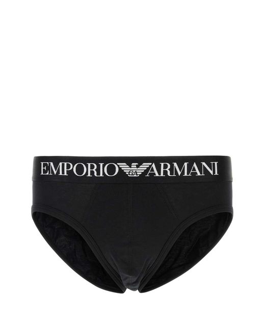 Emporio Armani Black Brief for men