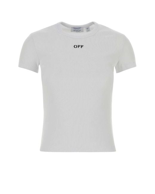 Off-White c/o Virgil Abloh White Off Stamp Rib Basic Tee