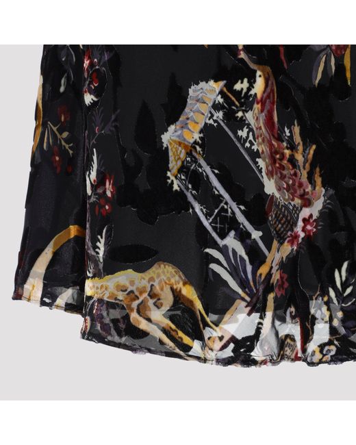 Etro Black Midi Skirt