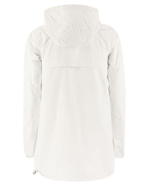 K-Way White Sophie Plus Reversible Hooded Jacket