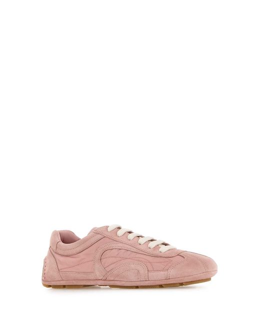 Prada Pink Suede And Re-Nylon Montecarlo Re-Edition 2005 Sneakers
