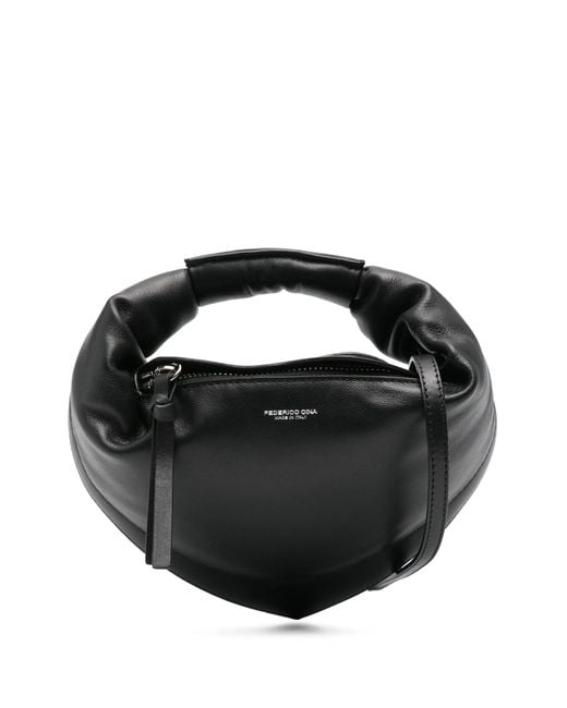 FEDERICO CINA Black Midi Tortellino Bag