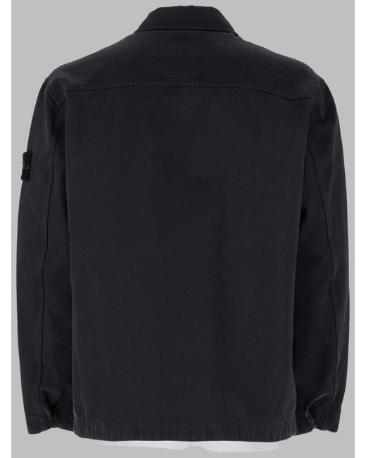 Stone Island Black Mini Casual Shirt For Fall 2026 for men