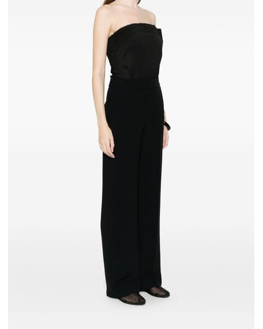 Via Masini 80 Black Trousers Acetate