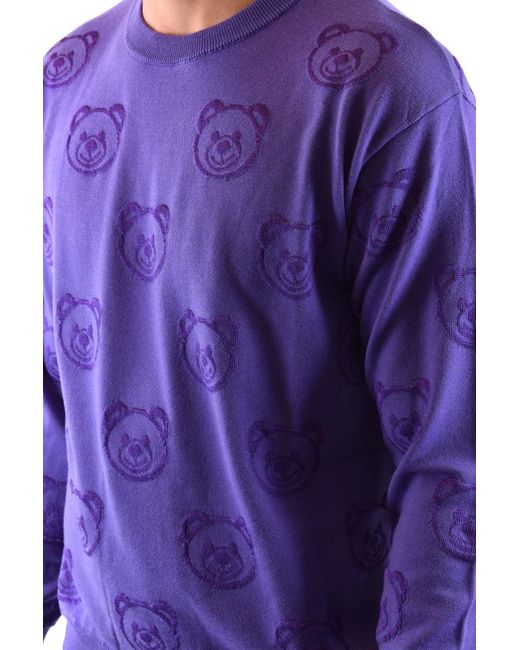Moschino Purple Sweaters for men