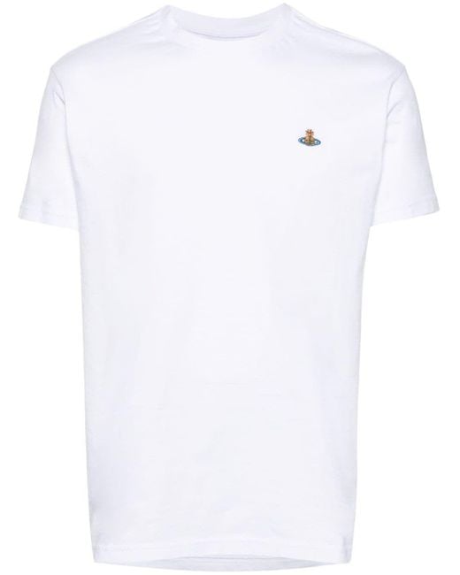 Vivienne Westwood White Logo Cotton T-Shirt for men