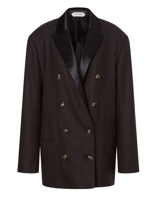 Blazer En Laine À Boutonnière Croisée Alberta Ferretti en coloris Black