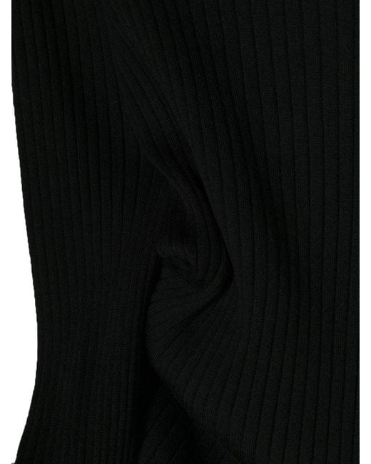Versace Black Knit Sweater Rib Series