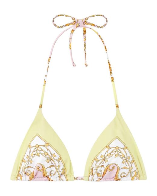 Versace Multicolor Printed Bikini Top