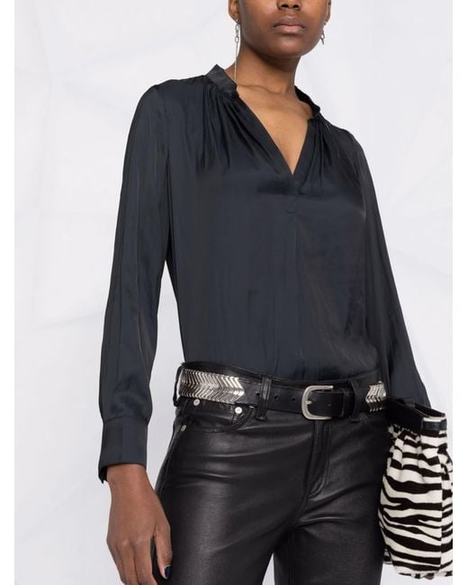 Zadig & Voltaire Black Tink Satin Perm