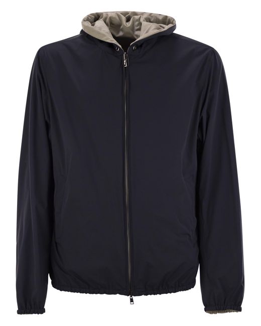 Veste à capuche réversible Herno pour homme en coloris Gray