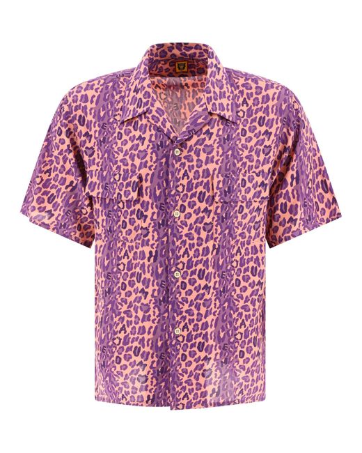 Human Made Menschlicher "Leopard Aloha" -Hemd in Pink für Herren