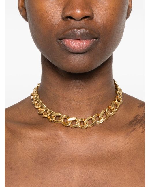 Saint Laurent Metallic Chain Necklace