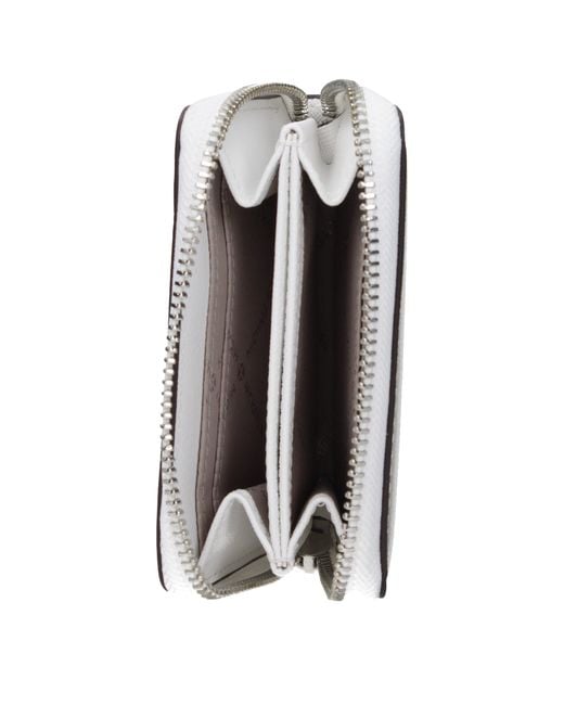 Michael Kors Gray White Leather Cardholder