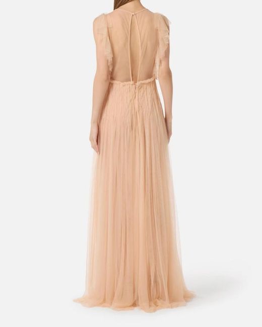 Elisabetta Franchi Natural Carpet Dress