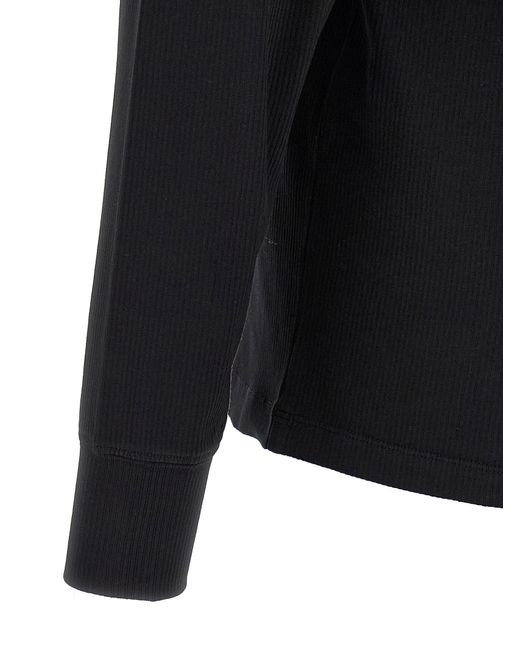 Tom Ford Ribbed Cotton T-Shirt in Black für Herren