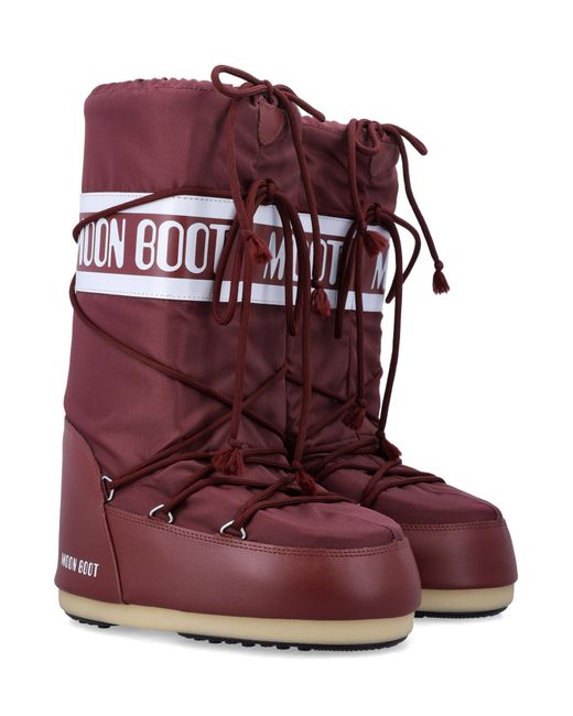 Moon Boot Red Flat Shoes