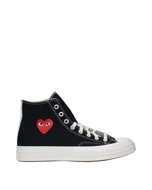 Comme des Garçons Black Sneakers Converse Uomo Tessuto Nero for men